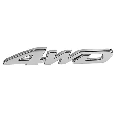 4WD Car Sticker Metal Plating 4WD Car Badge Sticker Easy Installation Auto Exterior Accessories with