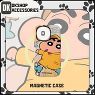 DKshop Pencil Boy Shin Magnetic Case – Cute Design, Shockproof, Supports Wireless Charging