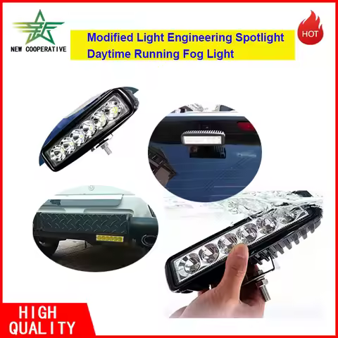 6-Inch Straight LED Engineering Spotlight Daytime Running Fog Light Car Motorcycle LED Work Light