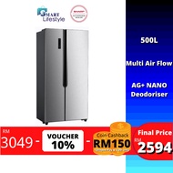 Sharp Side By Side Refrigerator (500L) SJX508MS