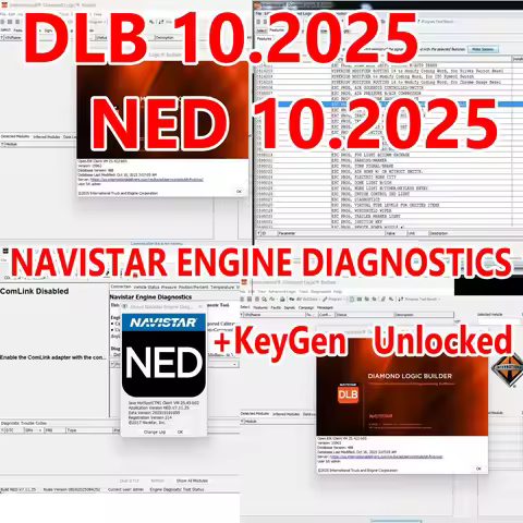 2026 Lastest NED + DLB 2024 Navistar Engine Diagnostics Diamond Logic Builder DataBase with Unlimite