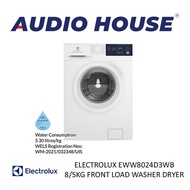 ELECTROLUX EWP8024D3WB 8/5KG FRONT LOAD WASHER DRYER ***2 YEARS WARRANTY BY ELECTROLUX***