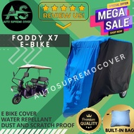 FODDY X7 E-BIKE WITH BACK PASSENGER SEAT COVER WATER REPELLANT AND DUST PROOF