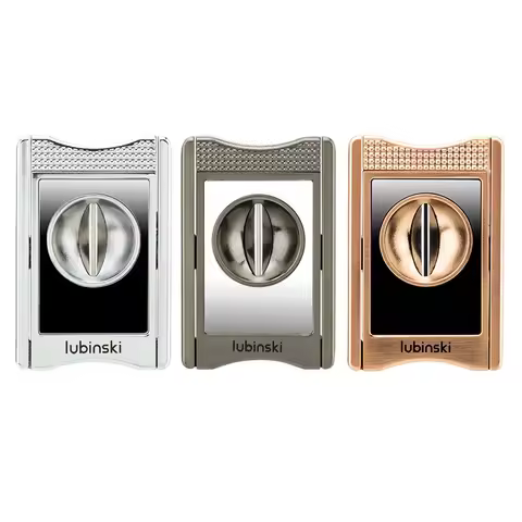 2 In 1 Multifunctional Cigar Cutter V Shaped Cigar Scissor Zinc Alloy Cigarette Holder Metal Cigar C
