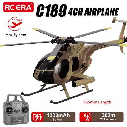 RC ERA C189(MD500)4CH Helicopter 1/28 15min Flight Optical Flow Positioning RC Airplane