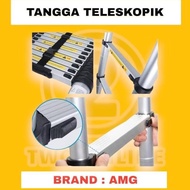 3.8M Telescopic Aluminum Folding Ladder Single Telescopic Ladder 3.8 M