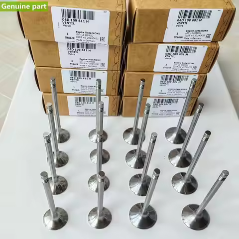 16pcs/Set Genuine OEM Engine Intake Exhaust Valves 6mm Kit 06D109601M 06D109611H For VW GTI GLI AUDI