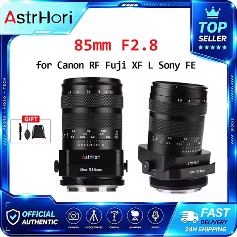 AstrHori Tilt Shift 85mm F2.8 Macro Full-frame Manual Focus Lens For Sony E Fuji X Canon RF Leica/Si