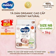 Thùng Jumbo bỉm moony trắng bỉm moony natural chính hãng Dán/Quần đủ size NB62/S58/M46/L36/XL32