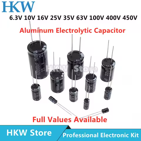 10V 16V 25V 35V 50V 63V 100V 200V 250V 400V Aluminum Electrolytic Capacitor 20% 100UF 470UF 680UF 10