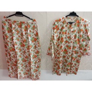 vintage baju kurung satin licin