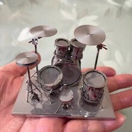 3D Metal Assembly Model, DIY Stainless Steel Buckle Puzzle, Musical Instrument Models - Drum Set, El
