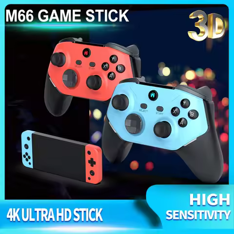 Velec Game Stick M66 4K HD with 128G & 20000+ New Games Dual Wireless Controller for 2 Players Perfe