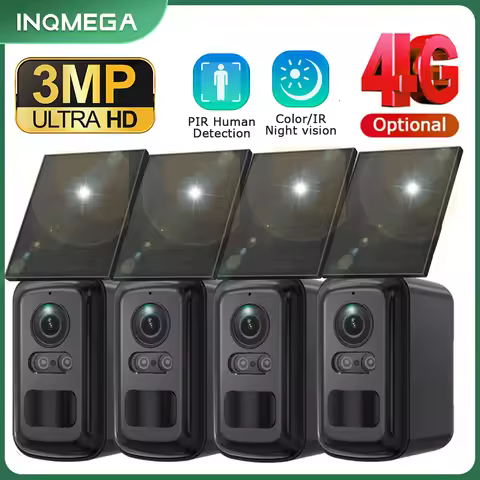 UBOX 3MP WiFi Camera Solar Outdoor Wireless Battery Powered Bullet Security Camera PIR Motion Alarm 