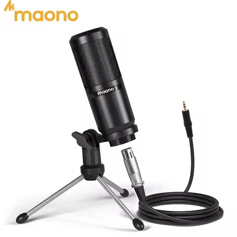 Maono PM360TR Condenser Microphone Podcast Microphone 3.5mm Mic for Computer, Laptop, Phone, Sound C