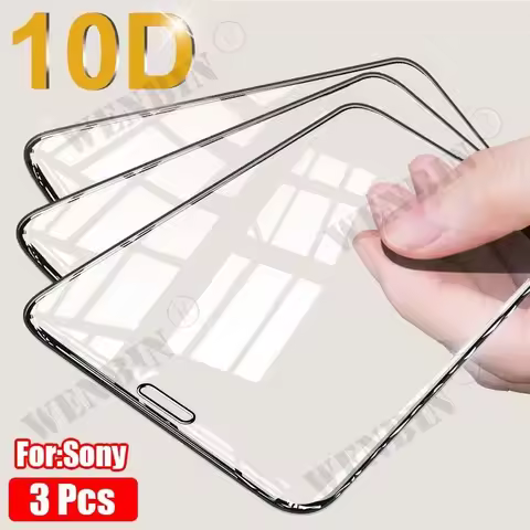 3 Pcs Tempered Glass For Sony Xperia 1 5 10 V IV III II Screen Protector on For Sony Xperia Pro-1 Fu