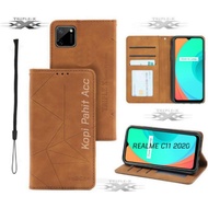 Casing Realme C11 2020 Rmx2185 Flip Cover Wallet Sarung Hp Case Dompet Flip Magnet