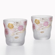 (一對價)335cc【日本ADERIA石塚硝子】櫻花水紋對杯結婚禮組 客製