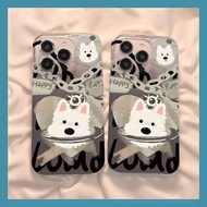 Transparent Silicone Case with Picture of the White Schnauzer Miniature Dog and Beware of Cute Konyo