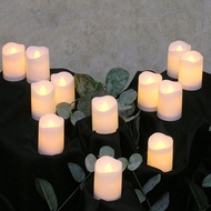 Pretty 12 Pcs Flickering Flameless Candles LED Tealight Candles LED Candles