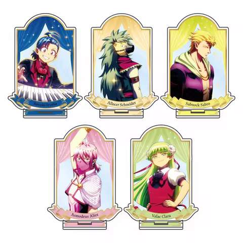new Anime Welcome to Demon School! Iruma-kun Acrylic Keychain Stand Model Charm Characters Ornament