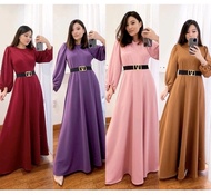 Shapira Maxy Dress + Free Belt Gamis 2023  Modern Lebaran Mewah Remaja Murah Panjang Dress Kondangan