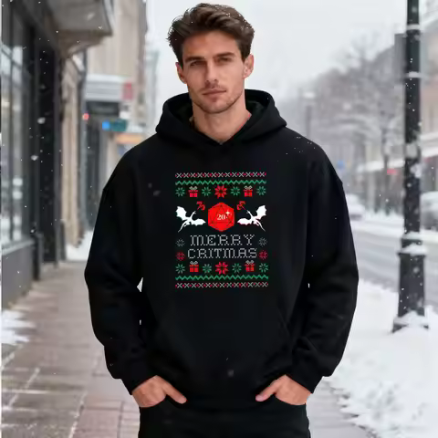 2025 DND CHRISTMAS SWEATER Dnd Ugly Sweater Merry Critmas Men Sweatshirt Dungeons Dragons Sweater Ch