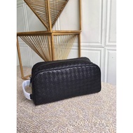 Bottega Veneta Classic Woven Genuine Leather Storage Bag Toiletry Bag Clutch Bag 8689