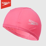 SPEEDO หมวกว่ายน้ำซิลิโคนสำหรับวัยรุ่น SPEEDO หมวกว่ายน้ำป้องกันคลอรีนระดับมืออาชีพกันน้ำใส่สบายไม่รัดหัว