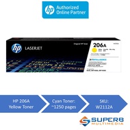 HP 206A Yellow Original LaserJet Toner Cartridge [W2112A]