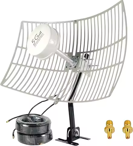 5G Antenna 4G LTE Outdoor 2x2 MIMO Parabolic Antenna Directional WiFi Long Range for 5G 4G LTE WiFi 