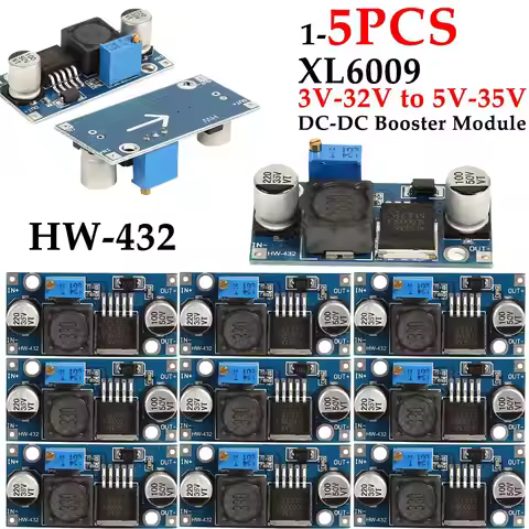 1-5PCS XL6009 Boost Converter DC-DC 15W 5-32V to 5-50V Step Up Adjustable Power Supply Module LM2577
