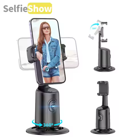 P01 Auto Face Tracking Gimbal AI Camera Desktop Smart 360 Rotation Phone Holder Stabilizer Stand Mon