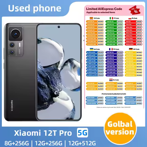 Xiaomi 12T Pro 5G SmartPhone 2712x1220px Battery capacity 5000mAh 20MP Camera original Fingerprint R