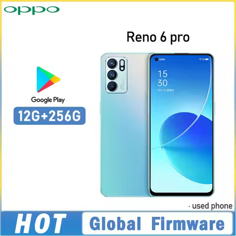 Global firmware OPPO Reno 6 Pro 5G smartPhone MTk Dimensity 1200 12GB 256GB Rear camera 64MP r6p 450
