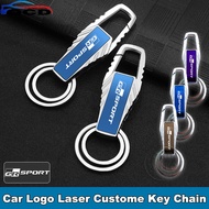 Toyota GR Car Logo Keychain Creative Laser Engraving Custome Zinc Alloy Key Chain For 86 Yaris Vios 