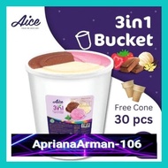 ASH1 ICE CREAM 8 LITER AICE READY GRATIS CONE