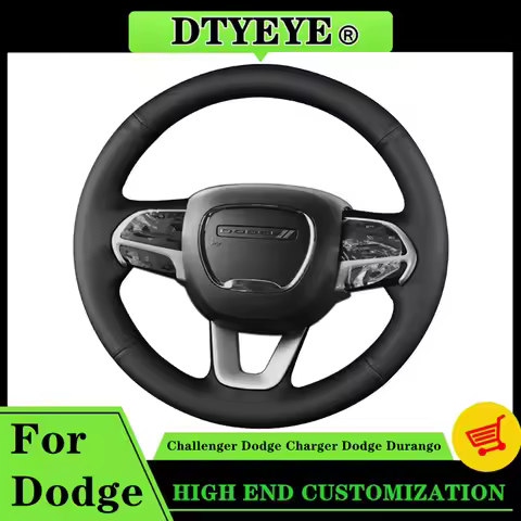 Car Steering Wheel Cover For Dodge Challenger Dodge Charger Dodge Durango 2015-2021 Customized DIY O