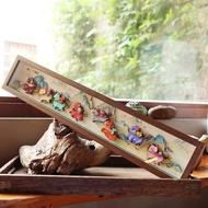 A Year of the Horse 3D Paper Art Three-Dimensional Photo Frame Ornaments Eight Horses Retro Wooden F