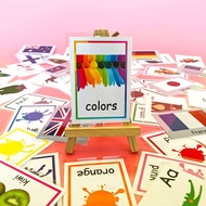 Plastic Waterproof Color Animal Letter Spelling Reading English Words Learning Flash Card colorflash