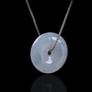 【願‧平安】冰種翡翠平安扣項鍊 | 天然緬甸玉A貨翡翠 | 送禮