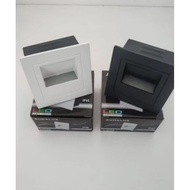 MINIMALIST SQUARE LED STAIR GARDEN LIGHT ADX-525SF 3 WAT AUDALUX IP65-BP PC 1.5W + 3 W BLACK ROUND