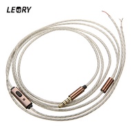 HIFI Silver plated Earphone Cable With Mic DIY Replacement Headphone Audio Cable For Shure SE215 SE3