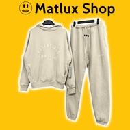 [BEST QUALITY] FEAR OF GOD ESSENTIALS Hoodie SS23 Dusty Beige fleece Set made OF high QUALITY cotton
