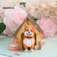 3D Dog House Pop Up Card For Valentines Day Birthday Mothers Day Adults or Kids All Occasions 3D Pop