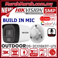 HIK HIKVISION ColorVu 5MP Outdoor Bullet MIC / AUDIO 3K DS-2CE16K0T-LFS FULL HD 5.0MP CCTV Smart Hyb