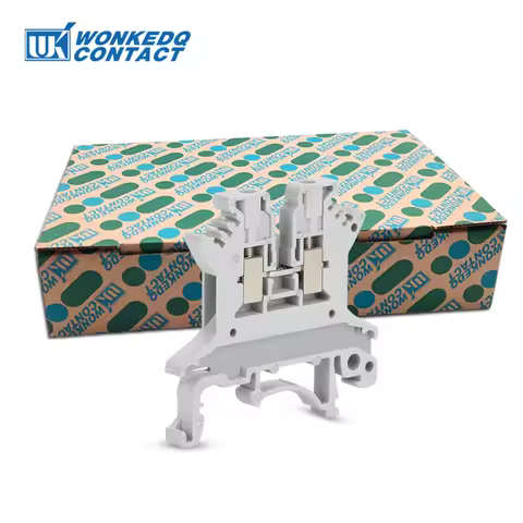 UK1.5N UK 1.5 Screw Feed-through Universal Plug Connductor UK-1.5N Wire Electrical Connector Din Rai