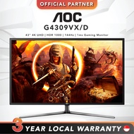 [FAST SHIP] AOC G4309VX/D | 43" 4K UHD | HDR 1000 | 144Hz | 1ms Gaming Monitor