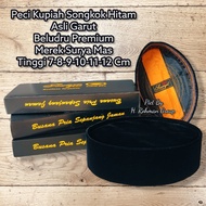Surya Mas Peci Kopiah Songkok Hitam Produksi GARUT Tinggi 7-8-9-10-11-12 Cm Ukuaran Anak & Dewasa Kw