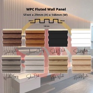 WPC PVC Wall Fluted Panel Wood Strip Wainscoting Timber Wall Ceiling Wall Deko Dinding